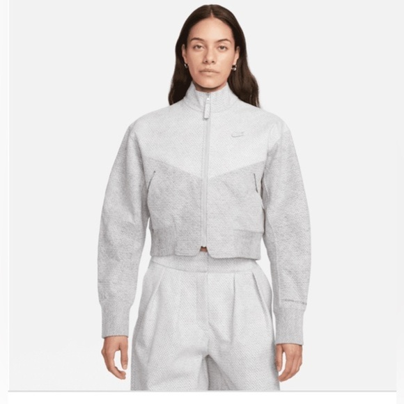 NIKE Forward White gray textured therma fit performance JACKET size small‎ new - Picture 5 of 11